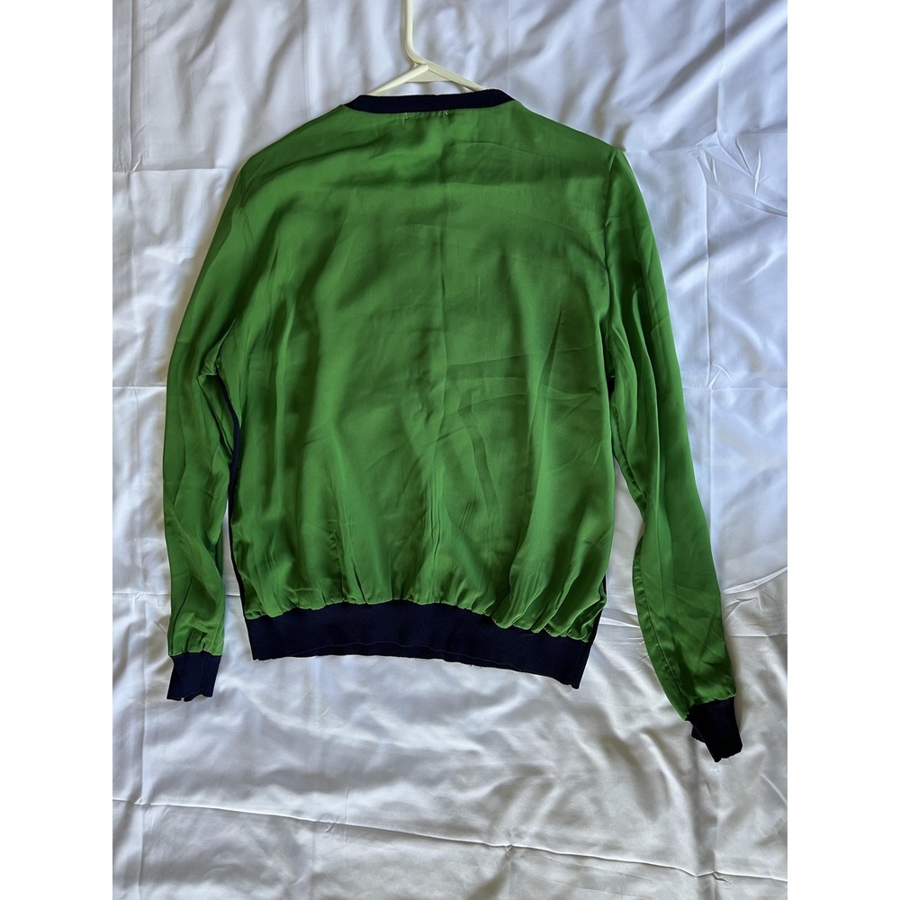 3.1 Phillip Lim for Target Sweater‎ Womens Large Navy Green Mixed Media Pullover - Picture 5 of 14
